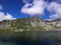 Slowakei - Panorama vom Hinzensee Südostufer / Hohe Tatra